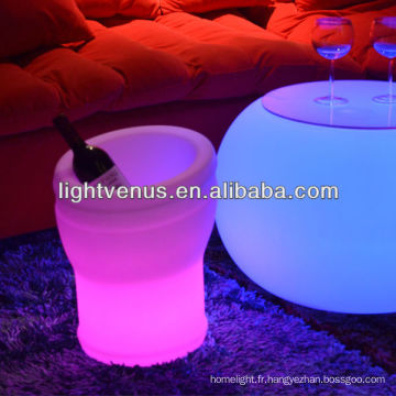 Seau à glace en plastique multi couleur LED